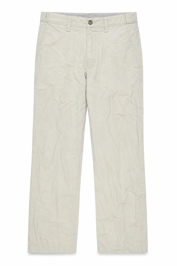 Maine New England Mens Beige Cotton Chino Trousers Size 32 in L29 in Regular Zip