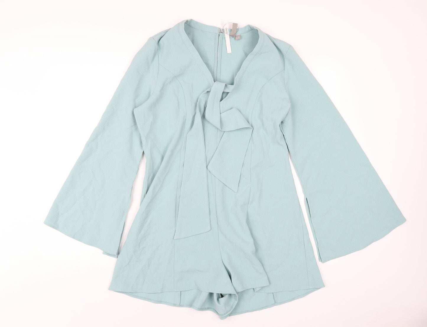 ASOS Womens Blue Polyester Playsuit One-Piece Size 14 Zip