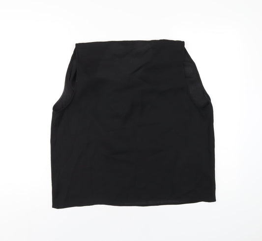 ASOS Womens Black Polyester Basic Tank Size 12 Cowl Neck