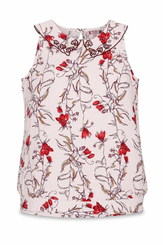 NEXT Womens Pink Floral Polyester Basic Blouse Size 12 Collared