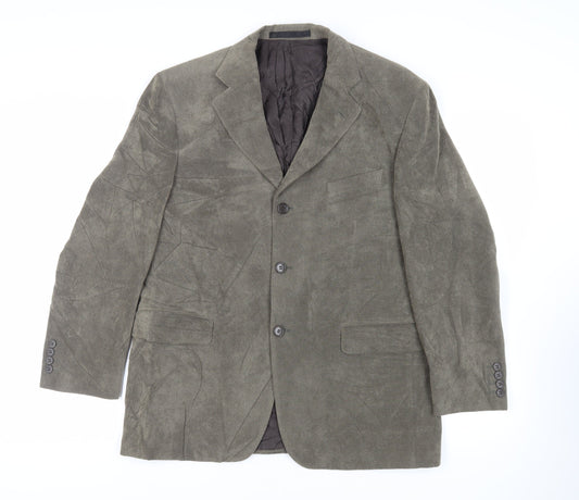 Marks and Spencer Mens Green Jacket Blazer Size 42 Button