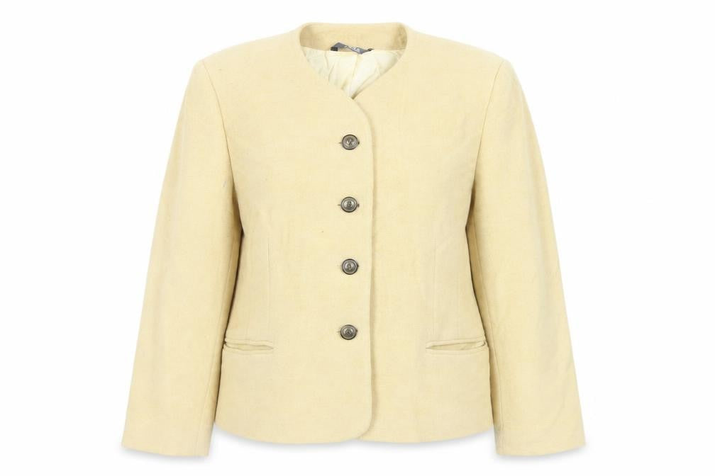Libra Womens Yellow Jacket Blazer Size 16 Button - Vintage