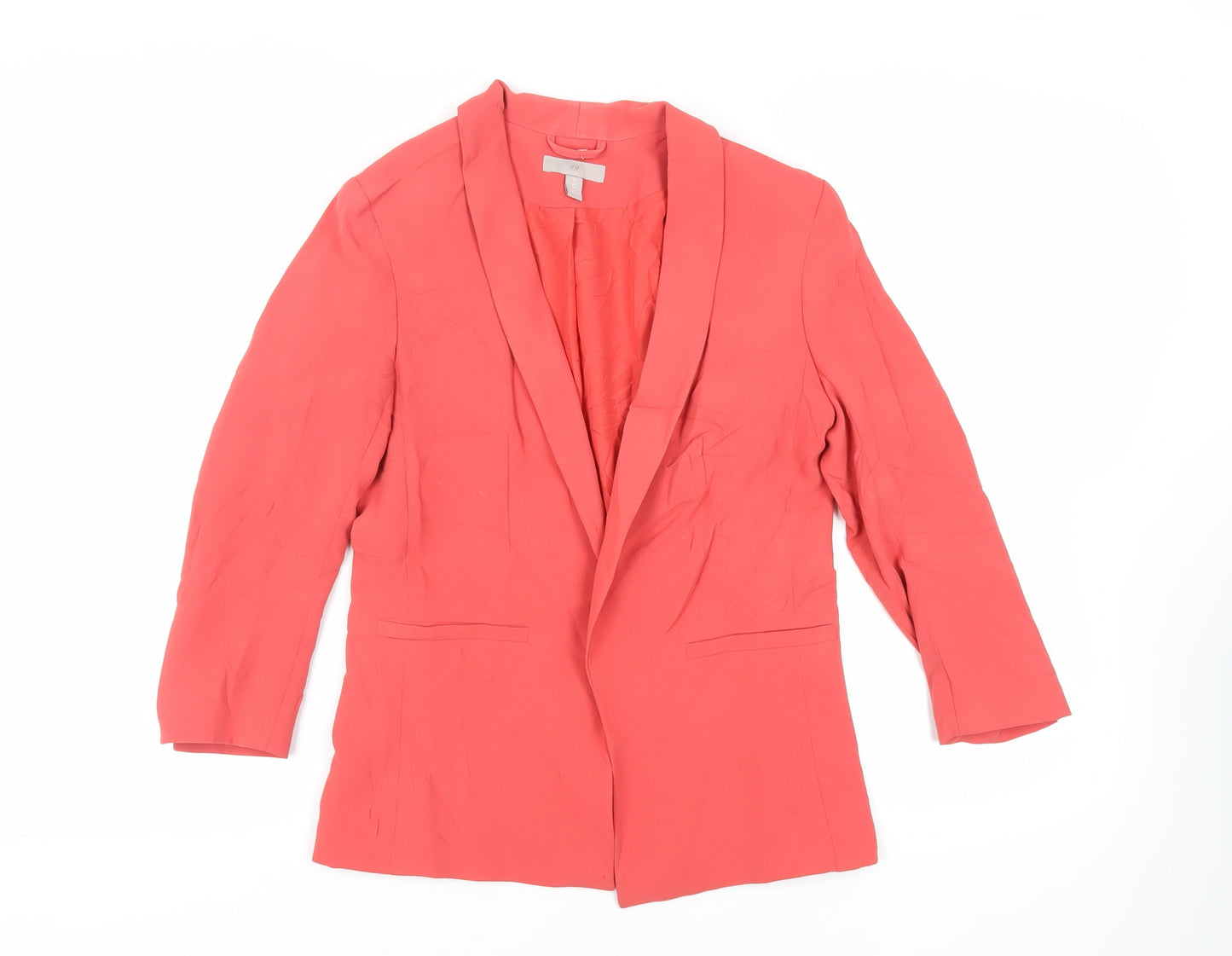 H&M Womens Red Jacket Blazer Size 10