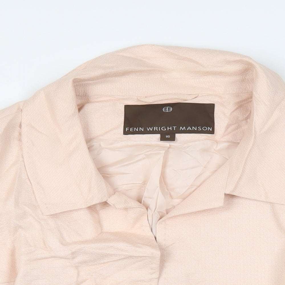 Fenn Wright Manson Womens Pink Jacket Blazer Size 16 - Open