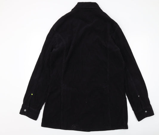 Peter Green Womens Black Jacket Size L Button