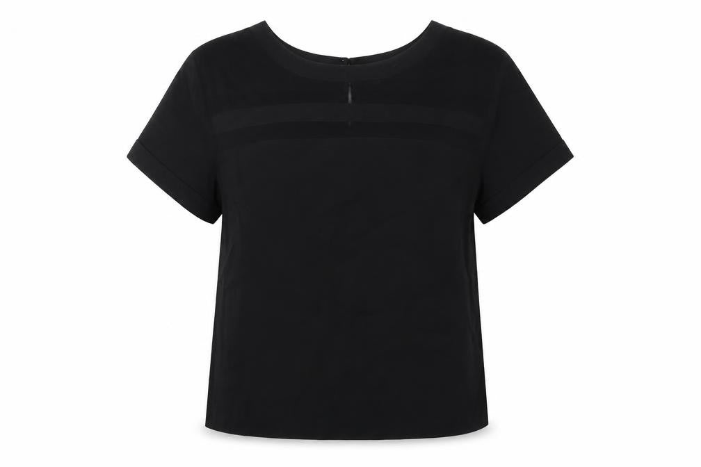 Womens UK Size 8 Daniel Hetcher Black Polyester Blouse