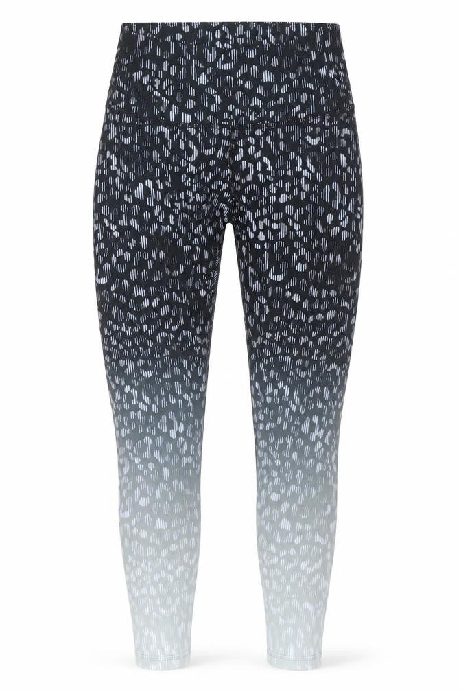 Old Navy Womens Multicoloured Animal Print Polyester Compression Leggings Size L L25 in Regular Pullover - Leopard Print Ombre