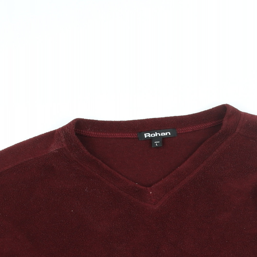 Rohan Mens Red Polyester Pullover Sweatshirt Size L