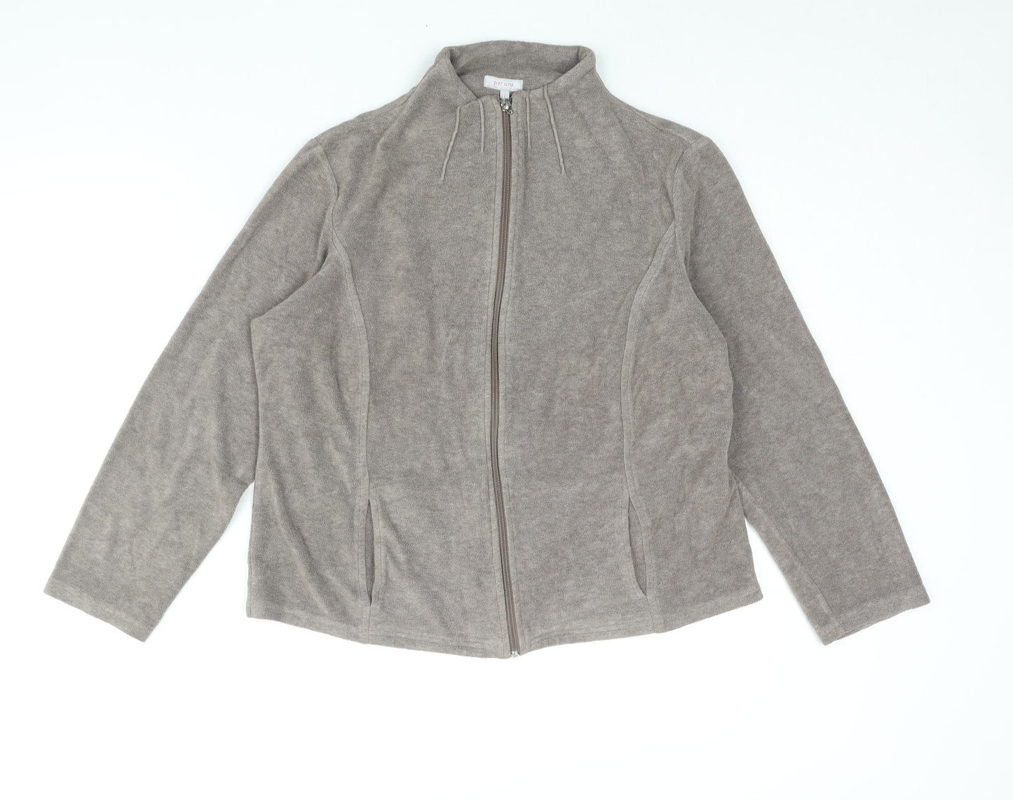 Per Una Womens Brown Jacket Size L Zip