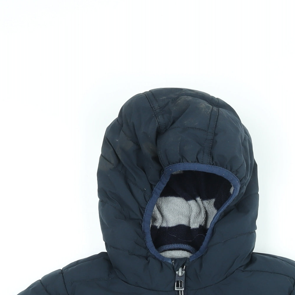 NEXT Boys Blue Puffer Jacket Jacket Size 4-5 Years Zip