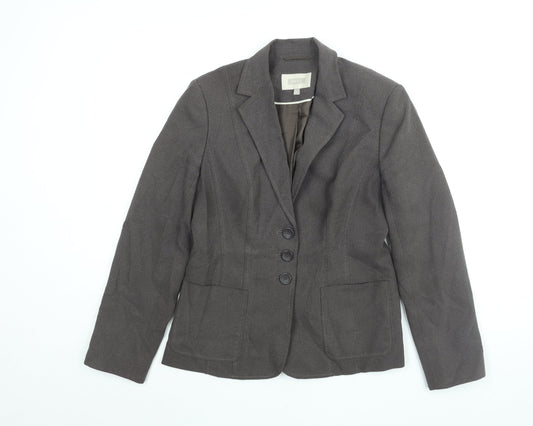 NEXT Womens Brown Jacket Blazer Size 10 Button