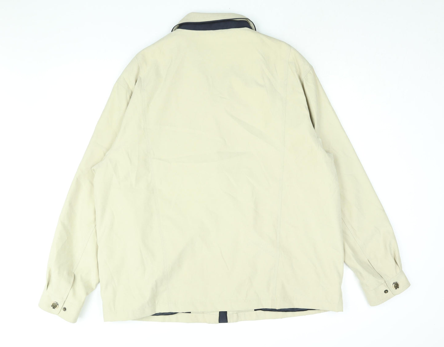 Essentials Mens Beige Jacket Size XL Zip - Vintage