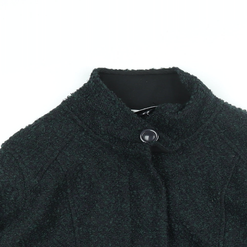 Marks and Spencer Womens Multicoloured Pea Coat Coatigan Size 12 Zip