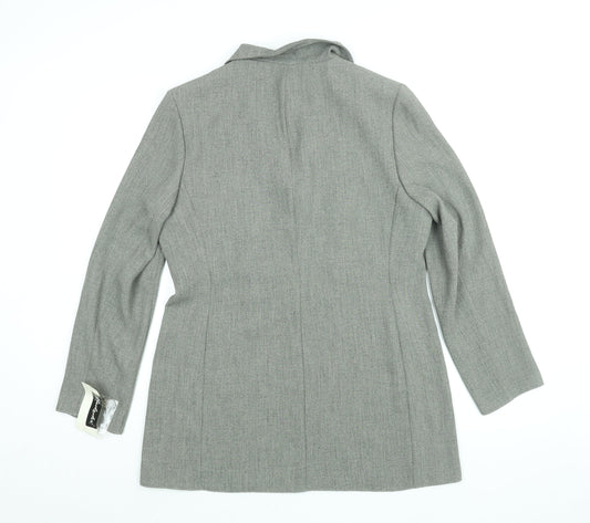 Berkertex Womens Grey Jacket Size 12 Button