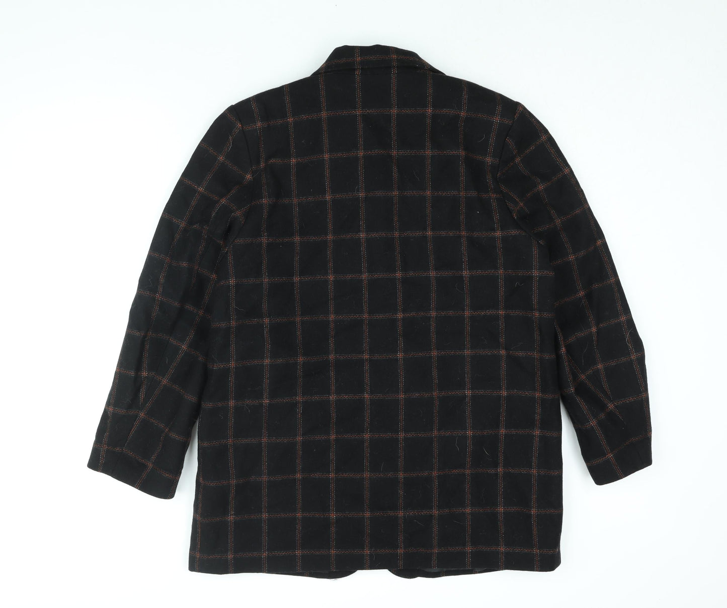 Nightingales Womens Black Check Jacket Blazer Size 16 Button