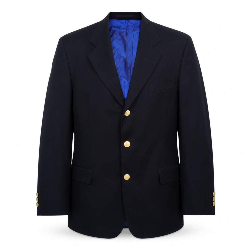Simpson Mens Blue Wool Jacket Suit Jacket Size 40 Regular