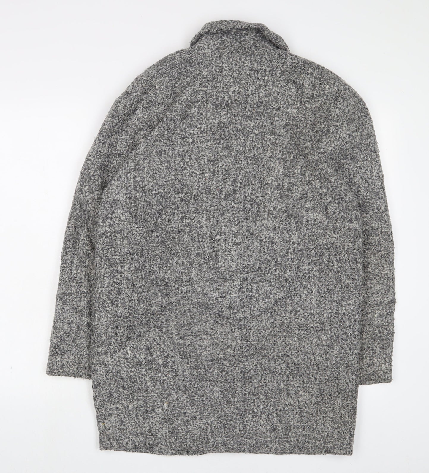 Topshop Womens Grey Jacket Coat Size 8 Zip