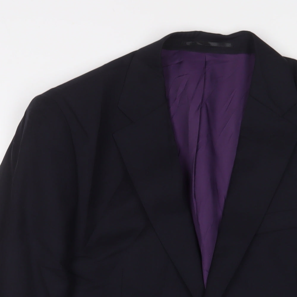 Paul Costelloe Mens Blue Wool Jacket Suit Jacket Size 40 Regular
