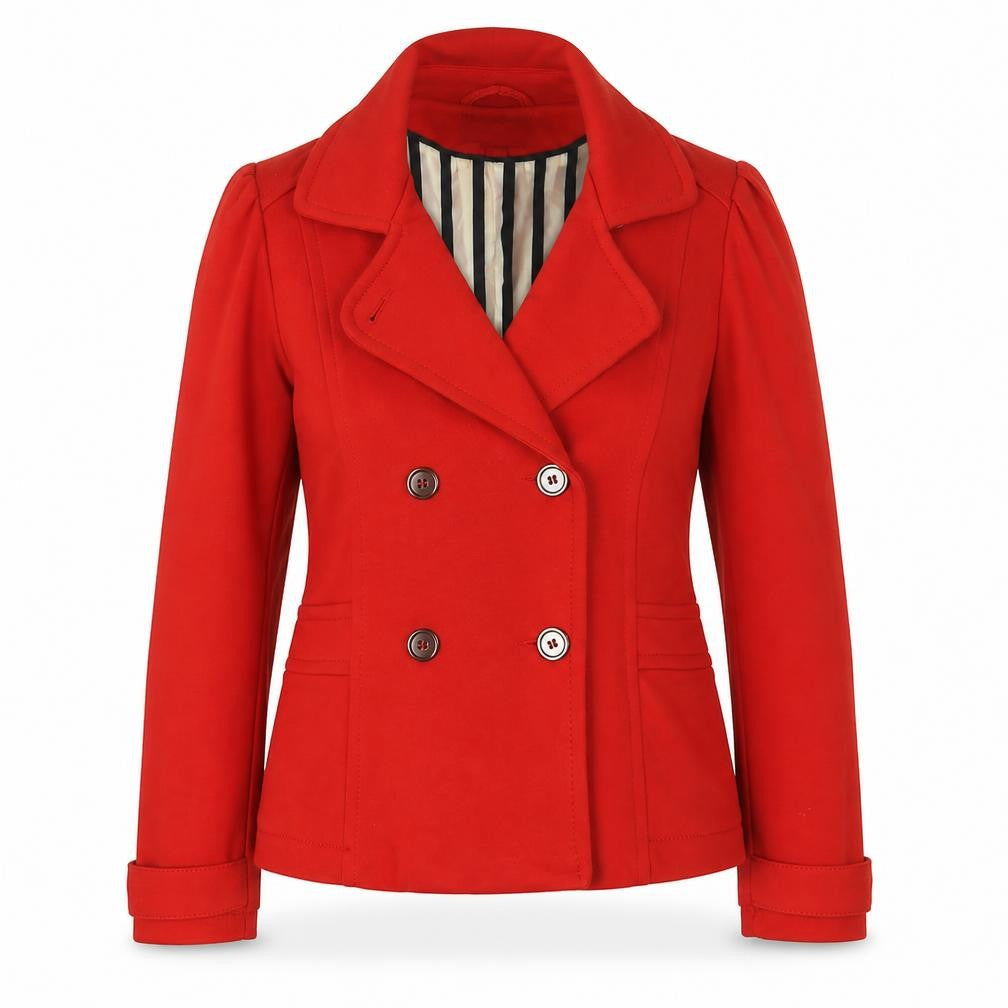 H&M Womens Orange Jacket Blazer Size 14 Button