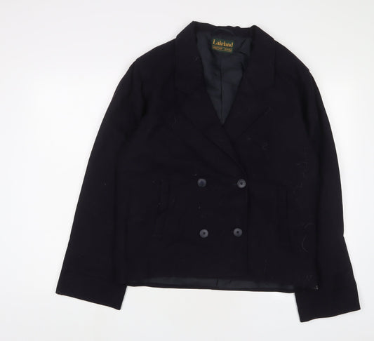 Lakeland Womens Blue Jacket Blazer Size 10 Button