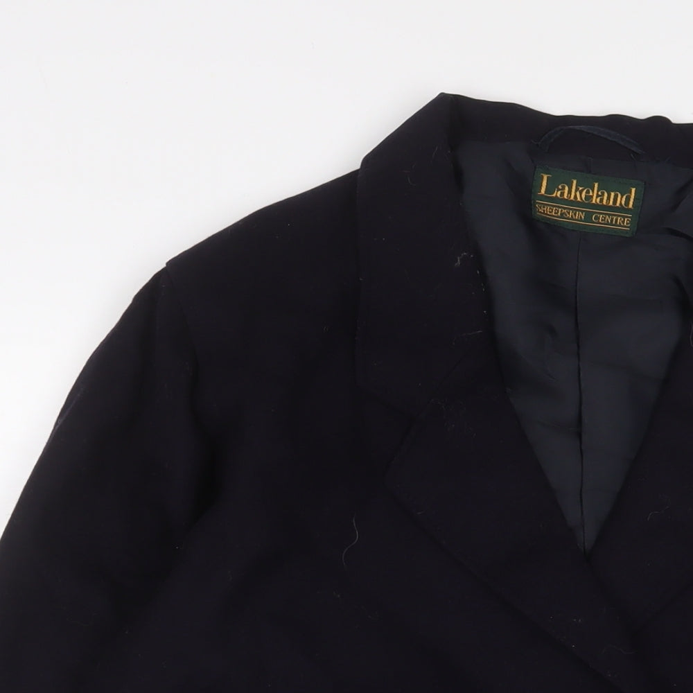 Lakeland Womens Blue Jacket Blazer Size 10 Button