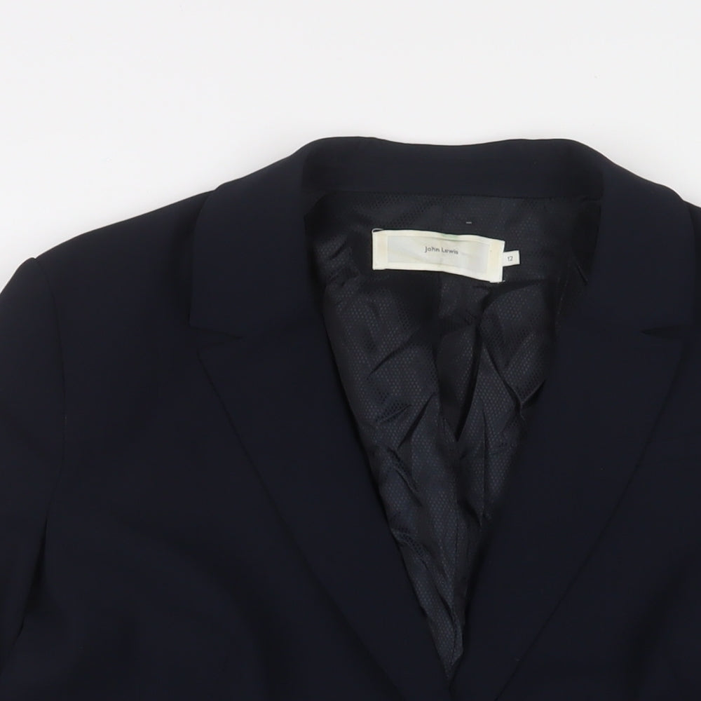 John Lewis Womens Blue Jacket Blazer Size 12 Button