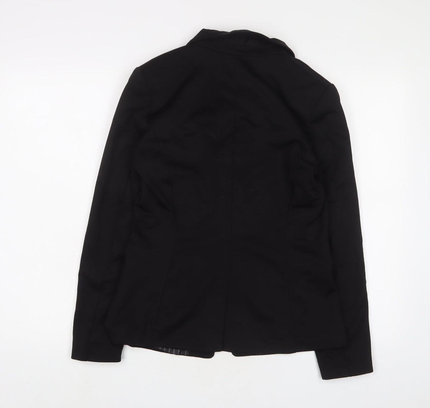 H&M Womens Black Jacket Blazer Size 12 Button