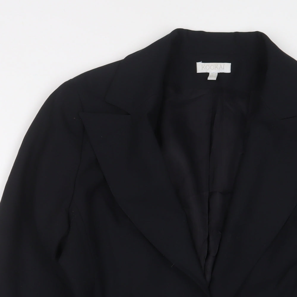Kookai Womens Black Jacket Blazer Size 12 Button