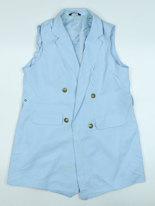 Selected Womens Blue Gilet Waistcoat Size 16