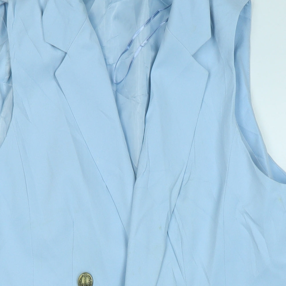 Selected Womens Blue Gilet Waistcoat Size 16