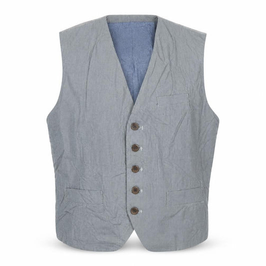 gentlemans relish Mens Grey Gilet Waistcoat Size S Button