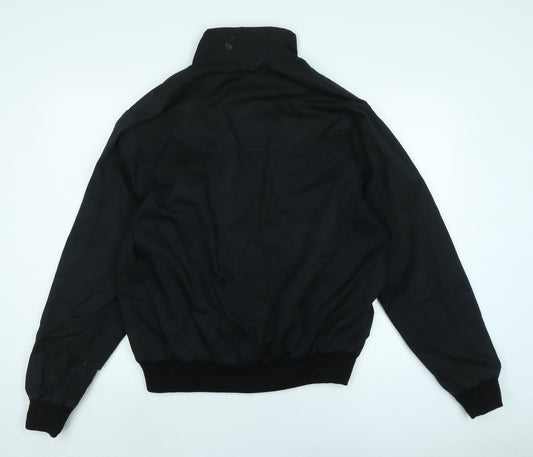 Made in England Mens Black Bomber Jacket Jacket Size 46 Zip