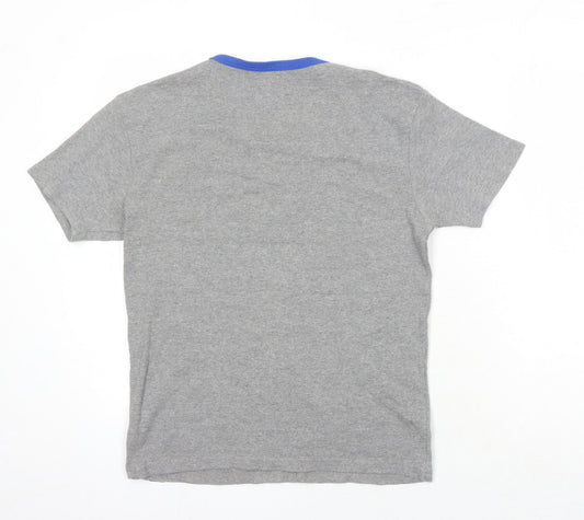 Urban Spirit Mens Grey Polyester T-Shirt Size M V-Neck