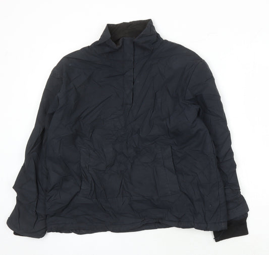 NICOLE FARHI Womens Black Jacket Size 12 Snap - Half closure