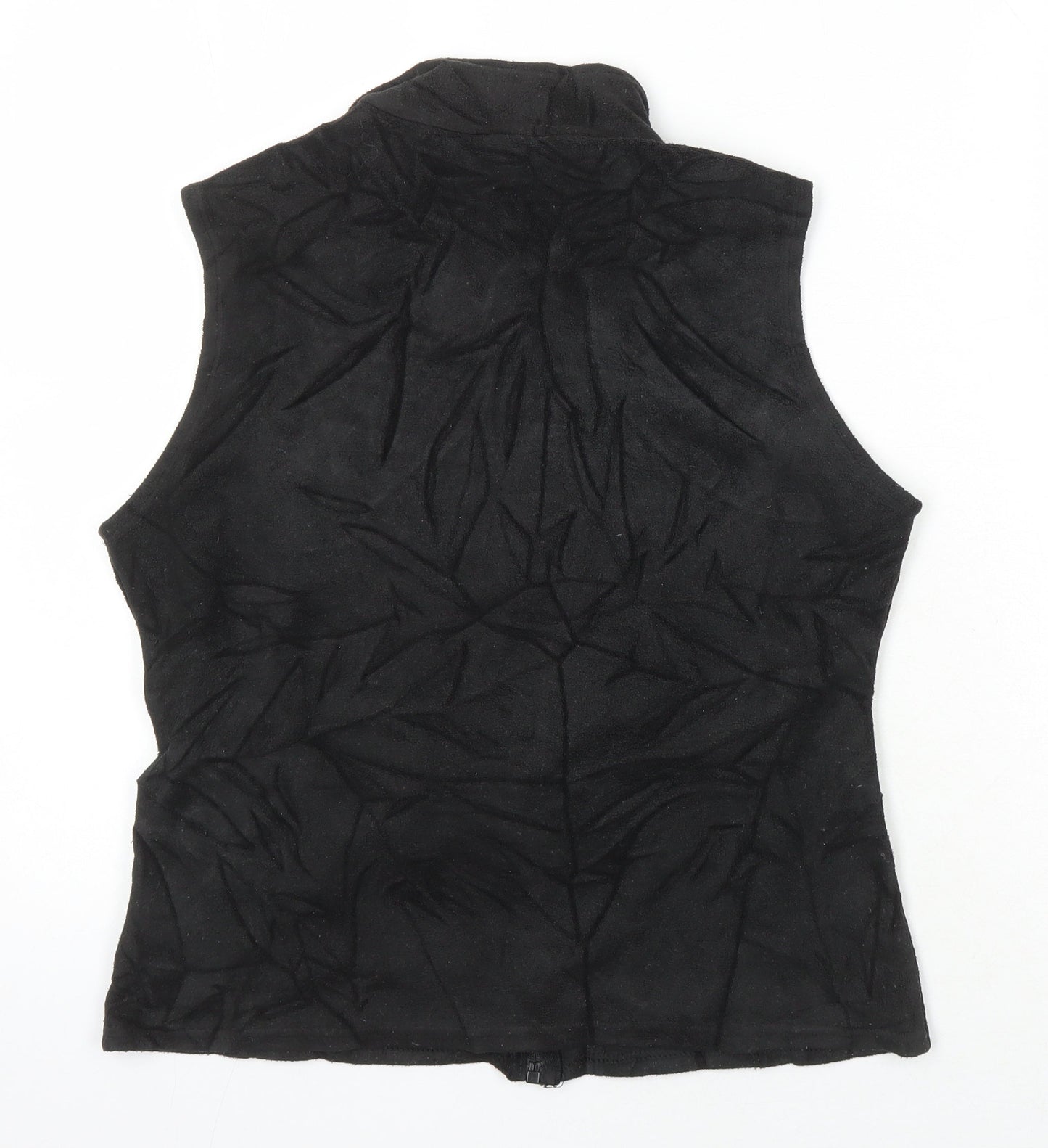 M&S Womens Black Gilet Waistcoat Size 12 Zip