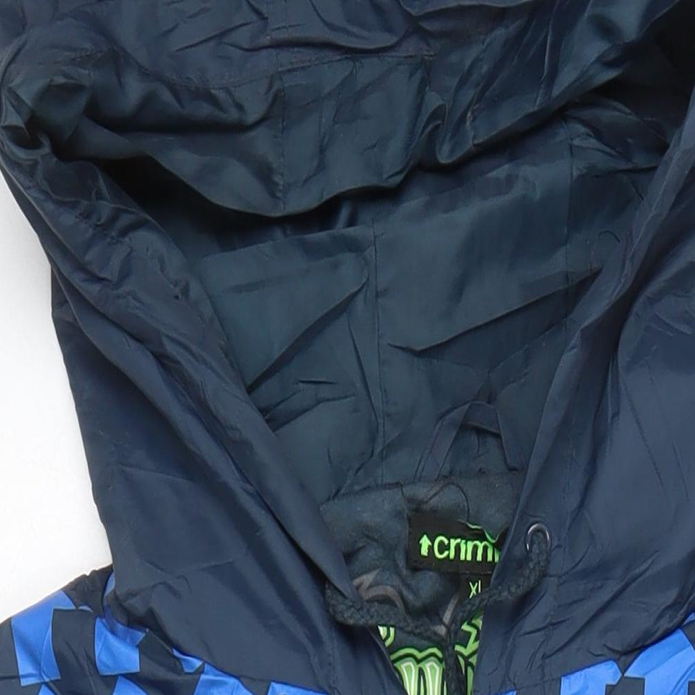 Criminal Mens Blue Jacket Size XL Zip