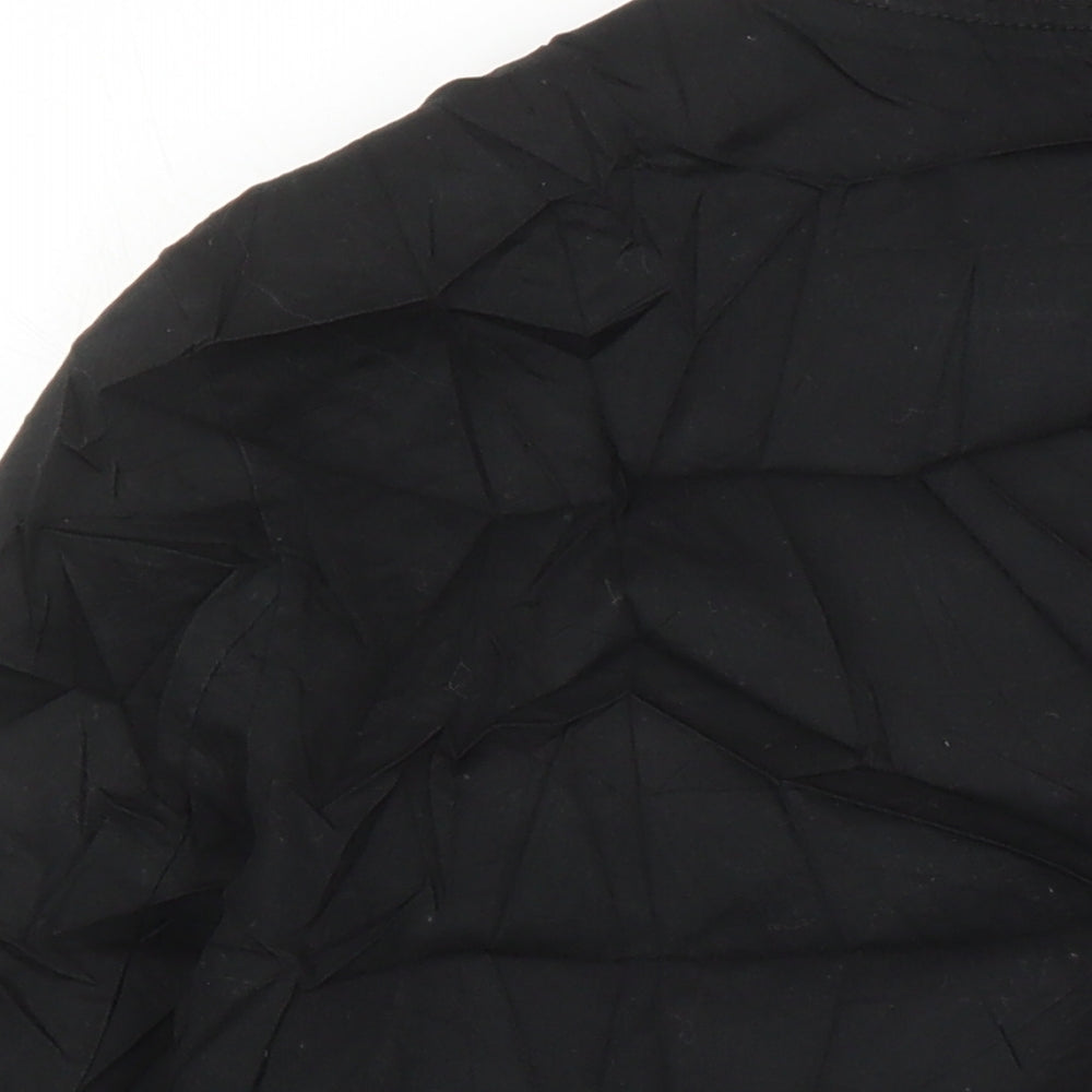 ASOS Womens Black Herringbone Bomber Jacket Jacket Size S Zip