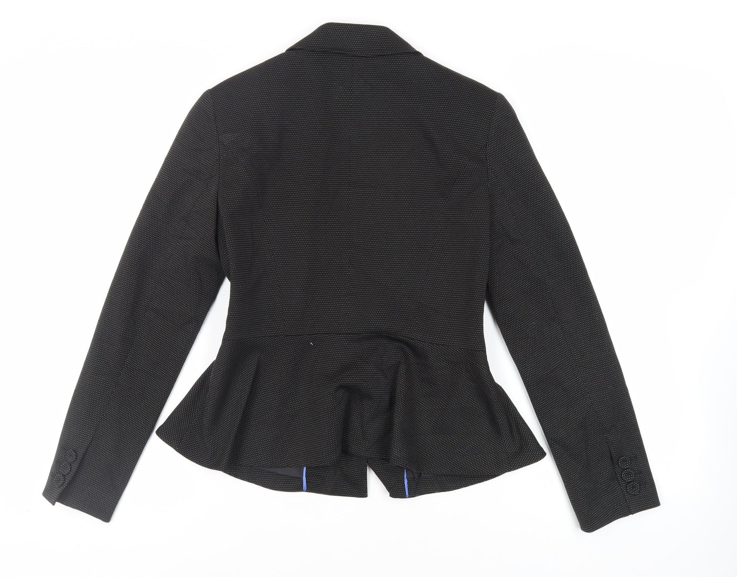 Linea Womens Black Polka Dot Jacket Blazer Size 10 Button