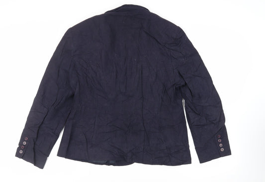 BHS Womens Blue Jacket Blazer Size 18 Button