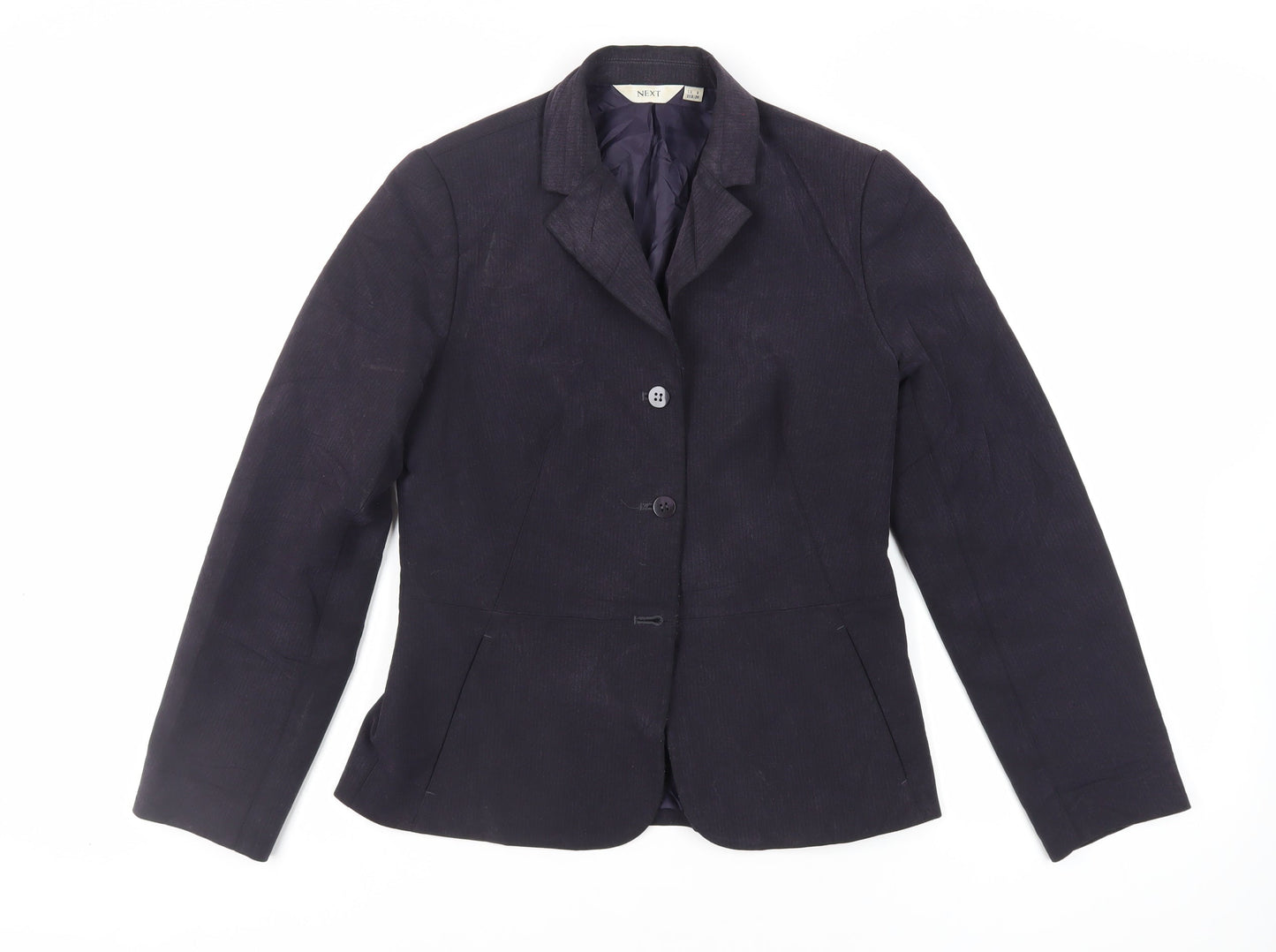 NEXT Womens Blue Jacket Blazer Size 8 Button - Vintage