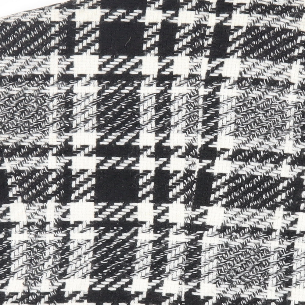 Vogue Womens Black Plaid Jacket Blazer Size 16 Button