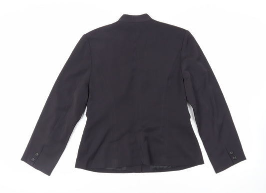 AZVRA Womens Black Jacket Blazer Size 14 Button