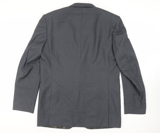 Varteks Mens Grey Polyester Jacket Suit Jacket Size 44 Regular