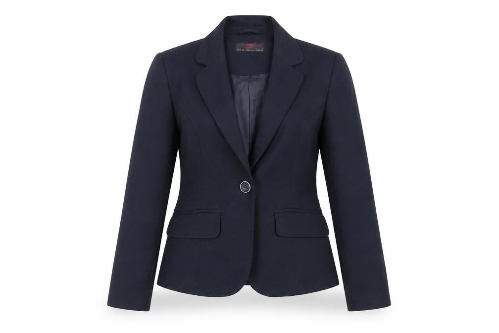 New Look Womens Blue Jacket Blazer Size 6 Button