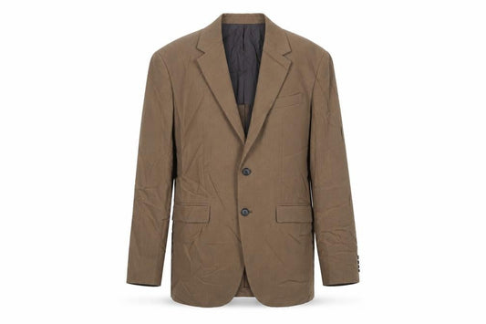 Zara Mens Brown Jacket Blazer Size 42 Button