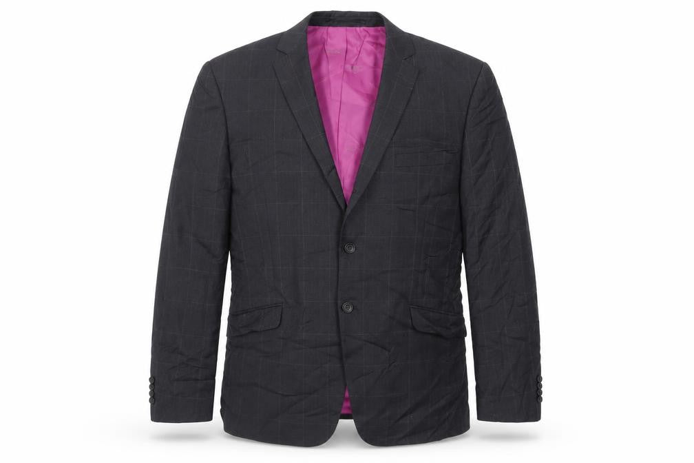 Mens 42 Chest Regular Paul Costelloe Black Two-Button