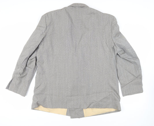Hugo James Mens Grey Wool Jacket Suit Jacket Size 48 Regular
