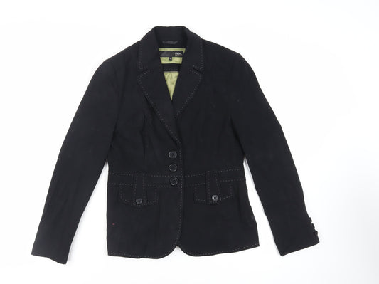 NEXT Womens Black Jacket Blazer Size 10 Button