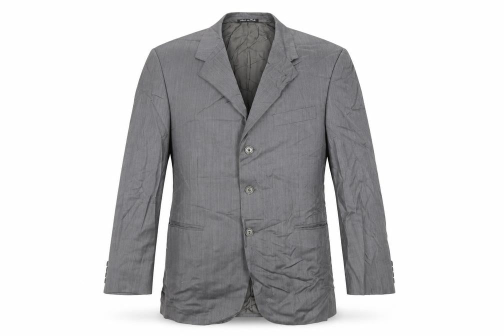 Pal Zileri Mens Grey Wool Jacket Suit Jacket Size 42 Regular