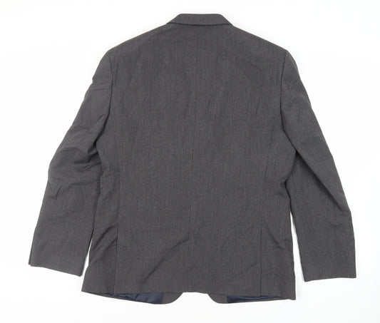 NEXT Mens Grey Polyester Jacket Suit Jacket Size 42 Regular